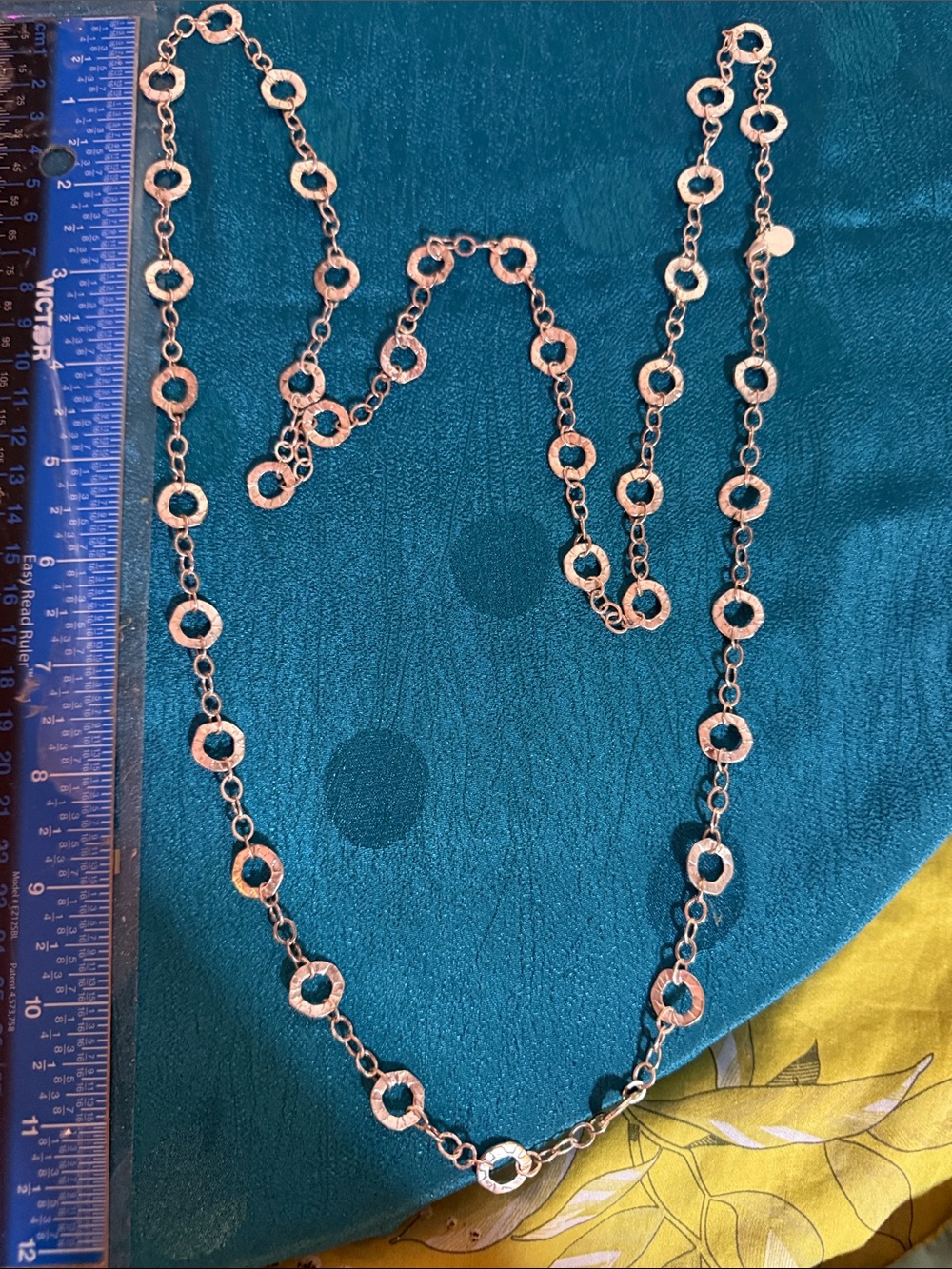Silver Hoop-Link Long Necklace - Women Jewelry